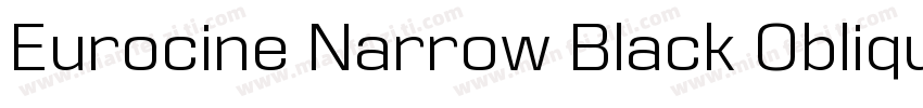 Eurocine Narrow Black Oblique字体转换